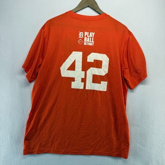 Detroit Tigers Shirt Men's XL Orange Tiny Graphic Foundation Charity Lightweight - Picture 6 of 9